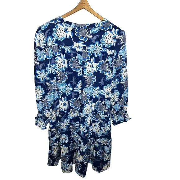 G by Giuliana Long Sleeve Dress in Elegant Blue 1X - Picture 2 of 6